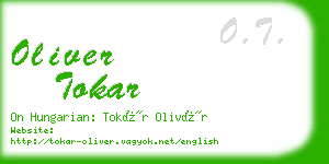 oliver tokar business card